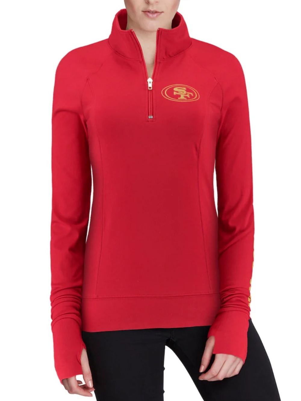 PINK by Victoria's Secret women’s San Francisco 49ers Half zip up pullover